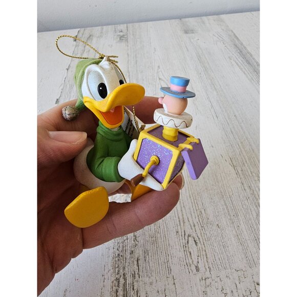 Disney direct Donald duck ornament Jack in the Box Xmas tree felt - Picture 7 of 8